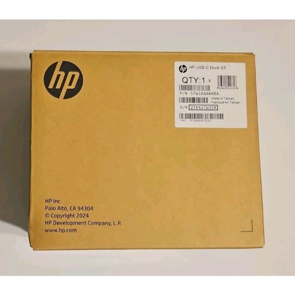 HP 5TW10AA#ABA 100W Docking Station - New In Box!